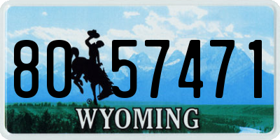 WY license plate 8057471