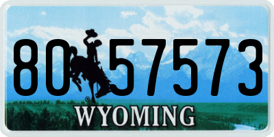 WY license plate 8057573