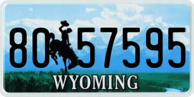 WY license plate 8057595