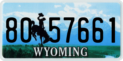 WY license plate 8057661