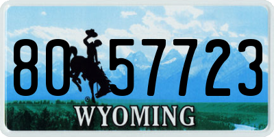 WY license plate 8057723