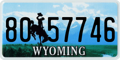 WY license plate 8057746