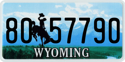WY license plate 8057790