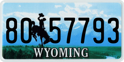 WY license plate 8057793