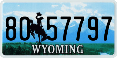 WY license plate 8057797