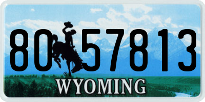 WY license plate 8057813