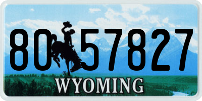 WY license plate 8057827