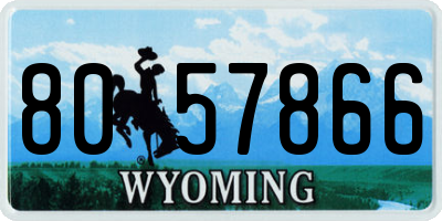 WY license plate 8057866