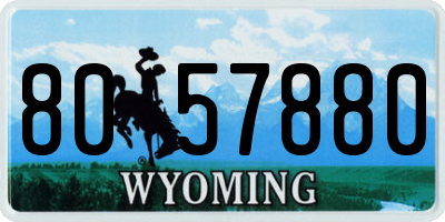 WY license plate 8057880