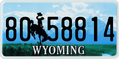WY license plate 8058814