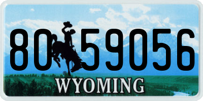 WY license plate 8059056