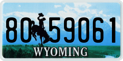 WY license plate 8059061