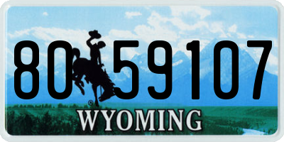 WY license plate 8059107