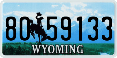 WY license plate 8059133