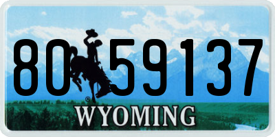 WY license plate 8059137