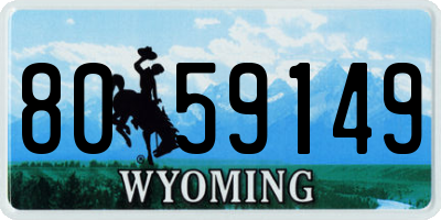 WY license plate 8059149