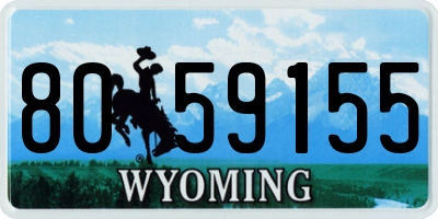 WY license plate 8059155
