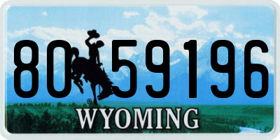 WY license plate 8059196