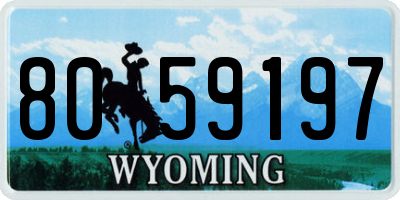 WY license plate 8059197
