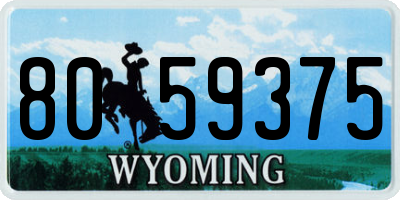 WY license plate 8059375