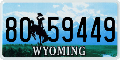 WY license plate 8059449