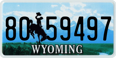 WY license plate 8059497