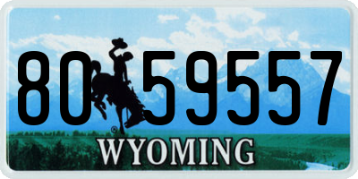 WY license plate 8059557