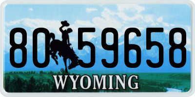 WY license plate 8059658