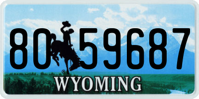 WY license plate 8059687