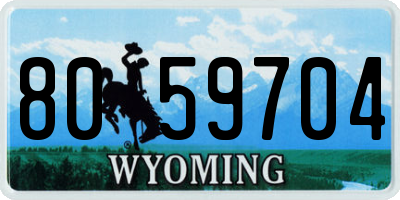 WY license plate 8059704