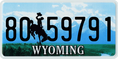 WY license plate 8059791