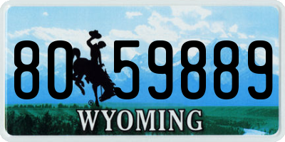 WY license plate 8059889
