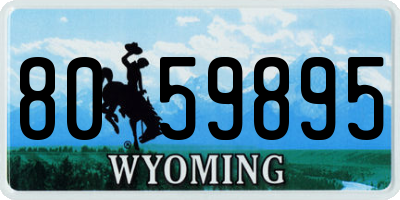 WY license plate 8059895