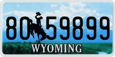 WY license plate 8059899