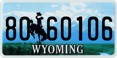 WY license plate 8060106
