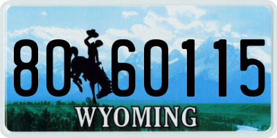 WY license plate 8060115