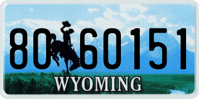 WY license plate 8060151