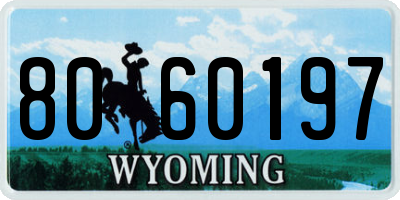 WY license plate 8060197
