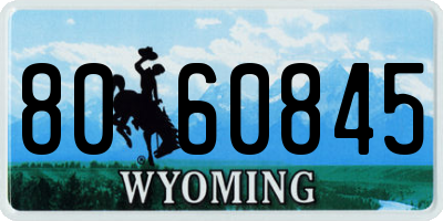 WY license plate 8060845