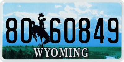 WY license plate 8060849