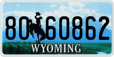 WY license plate 8060862