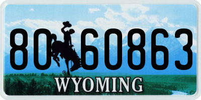 WY license plate 8060863