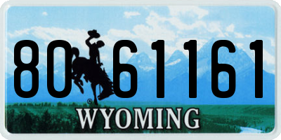 WY license plate 8061161