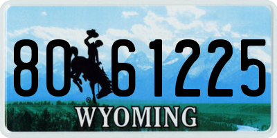 WY license plate 8061225