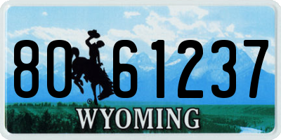 WY license plate 8061237