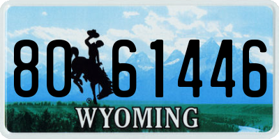 WY license plate 8061446