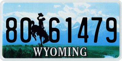 WY license plate 8061479