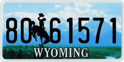 WY license plate 8061571