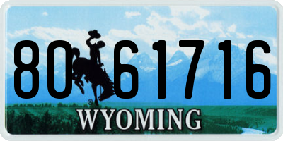 WY license plate 8061716