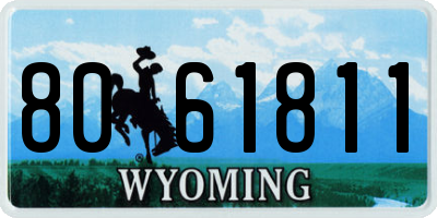 WY license plate 8061811
